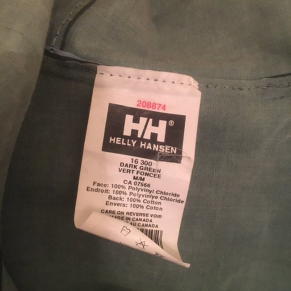 HELLY HANSEN MENS SIZE M VINYL RAIN JACKET - Picture 2 of 3